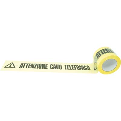 NASTRO SEGNALETICO ATTENZIONE CAVO TELEFONICO H.MM 100 ML 200 Immagine principale del prodotto