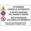 TARGA SEGNALETICA ATTENZIONE CANCELLO AUTOMATICO PP CM 30X20