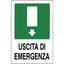 TARGA SEGNALETICA USCITA EMERGENZA PP CM 20X30