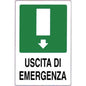 TARGA SEGNALETICA USCITA EMERGENZA PP CM 20X30
