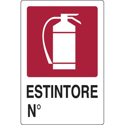 TARGA SEGNALETICA ESTINTORE PP CM 20X30 Immagine principale del prodotto