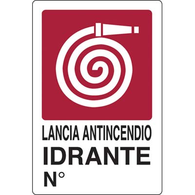 TARGA SEGNALETICA IDRANTE PP CM 20X30