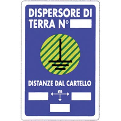 TARGA SEGNALETICA DISPERSORE TERRA PP CM 20X30 Immagine principale del prodotto