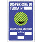 TARGA SEGNALETICA DISPERSORE TERRA PP CM 20X30