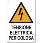 TARGA SEGNALETICA TENSIONE ELETTRICA PERICOLOSA PP CM 40X60