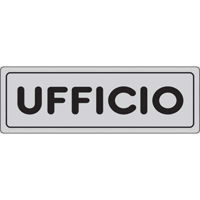 TARGA SEGNALETICA ADESIVA UFFICIO VINILE CM 15X5 Immagine principale del prodotto
