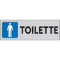 TARGA SEGNALETICA ADESIVA TOILETTE UOMO VINILE CM 15X5