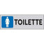 TARGA SEGNALETICA ADESIVA TOILETTE DONNA VINILE CM 15X5