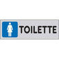 TARGA SEGNALETICA ADESIVA TOILETTE DONNA VINILE CM 15X5
