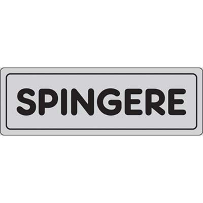 TARGA SEGNALETICA ADESIVA SPINGERE VINILE CM 15X5 Immagine principale del prodotto