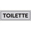 TARGA SEGNALETICA ADESIVA TOILETTE VINILE CM 15X5