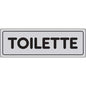 TARGA SEGNALETICA ADESIVA TOILETTE VINILE CM 15X5