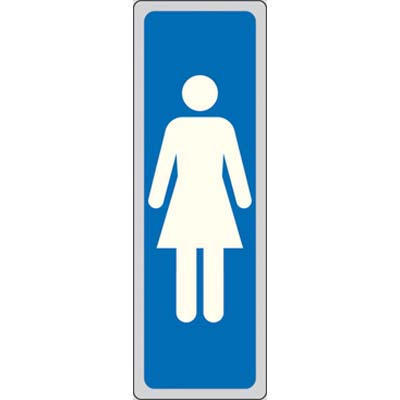 TARGA SEGNALETICA ADESIVA DONNE VINILE CM 15X5 Immagine principale del prodotto
