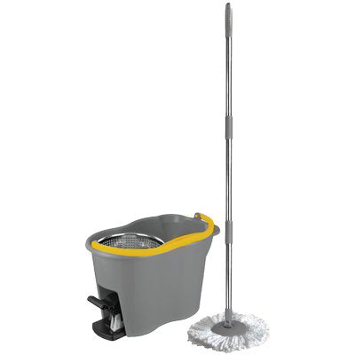 SECCHIO MOP LAVA PAVIMENTO CENTRIFUGA SET APEX PP LT 12 + MOP + MANICO INOX CM 85/115 Immagine principale del prodotto