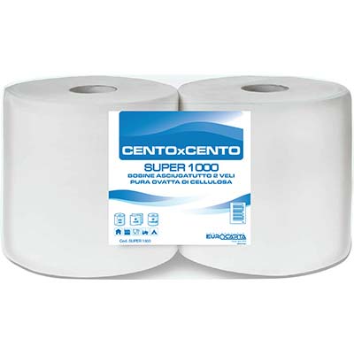 CARTA ASCIUGAMANI A ROTOLO SUPER 1000 GOFFRATA VELI 2 CF=PZ 2 Immagine principale del prodotto
