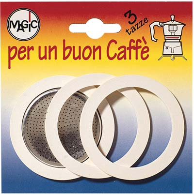 GUARNIZIONE + FILTRO MOKA TAZZE 3 CF=PZ 3+1 FILTRO