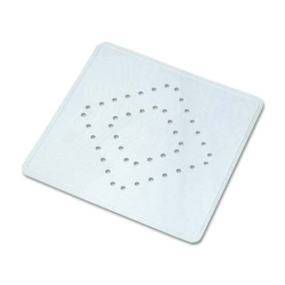 TAPPETO DOCCIA ANTISCIVOLO GOMMA BIANCO+VENTOSE CM 55X55