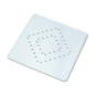 TAPPETO DOCCIA ANTISCIVOLO GOMMA BIANCO+VENTOSE CM 55X55