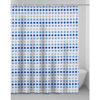 TENDA DOCCIA PALLINE IN VINILE + ANELLI CM 120X200