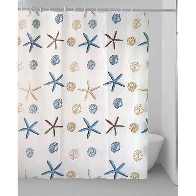 TENDA DOCCIA FONDALE IN VINILE + ANELLI CM 180X200