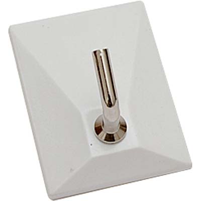 GANCIO ADESIVO METALGANCIO PRONTY BASE PLASTICA/GANCIO METALLO CF=PZ 2 BIANCO