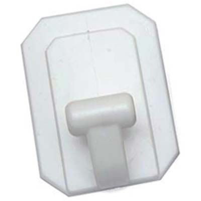 GANCIO ADESIVO PLASTICA BIANCO CF=PZ 25 Immagine principale del prodotto