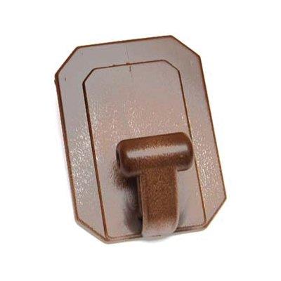 GANCIO ADESIVO PLASTICA MARRONE CF=PZ 25