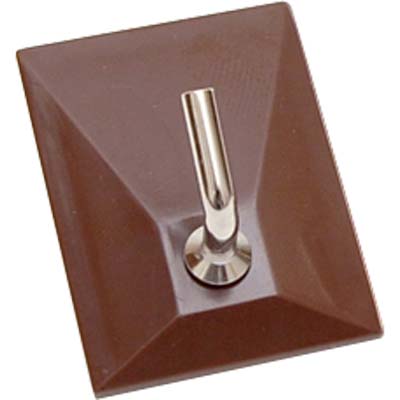 GANCIO ADESIVO METALGANCIO PRONTY BASE PLASTICA/GANCIO METALLO CF=PZ 2 MARRONE