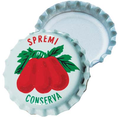 TAPPO CORONA SMALTATO POMODORO MM 26 CF=80XPZ 100 Immagine principale del prodotto