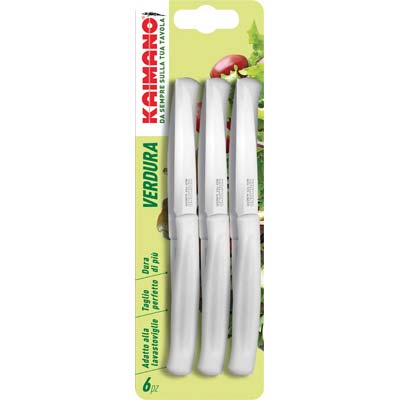 COLTELLO VERDURA DINAMIK KAIMANO MANICO PLT BIANCO/INOX  CM  8,5 CF=PZ 6 Immagine principale del prodotto
