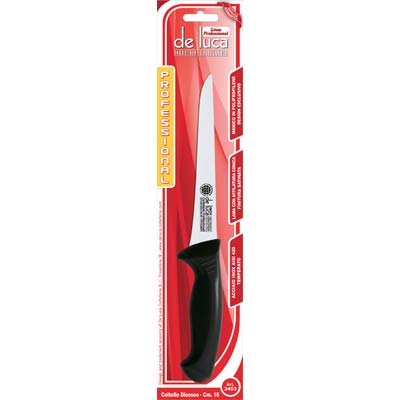 COLTELLO MACELLAIO DISOSSARE PROFESSIONAL DE LUCA MANICO PLT/INOX CM 16 Immagine principale del prodotto