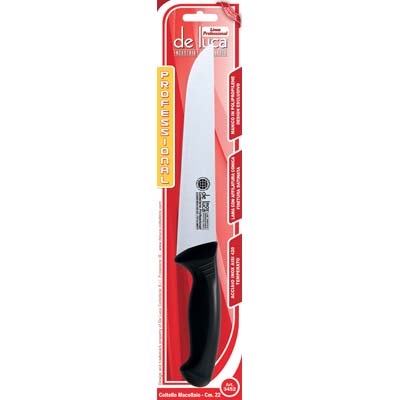 COLTELLO MACELLAIO PROFESSIONAL DE LUCA MANICO PLT/INOX CM 22