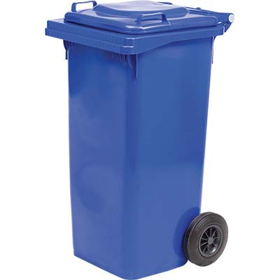 BIDONE IMMONDIZIA GREEN 240 + RUOTE ICS AZZURRO LT 240 CM 72X58 H.CM 106