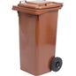 BIDONE IMMONDIZIA GREEN 240 + RUOTE ICS MARRONE LT 240 CM 72X58 H.CM 106