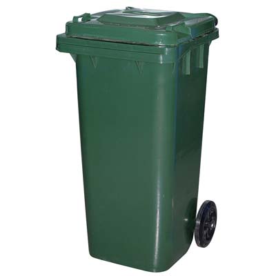 BIDONE IMMONDIZIA GREEN 120 + RUOTE ICS VERDE LT 120 CM 55X50 H.CM 94