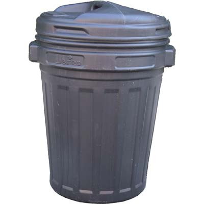 BIDONE IMMONDIZIA + COPERCHIO A VITE NERO LT 70 CM 45 H.CM 62 Immagine principale del prodotto