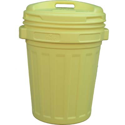 BIDONE IMMONDIZIA + COPERCHIO A VITE GIALLO LT 70 CM 45 H.CM 62 Immagine principale del prodotto