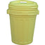 BIDONE IMMONDIZIA + COPERCHIO A VITE GIALLO LT 70 CM 45 H.CM 62