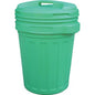 BIDONE IMMONDIZIA + COPERCHIO A VITE VERDE LT 70 CM 45 H.CM 62