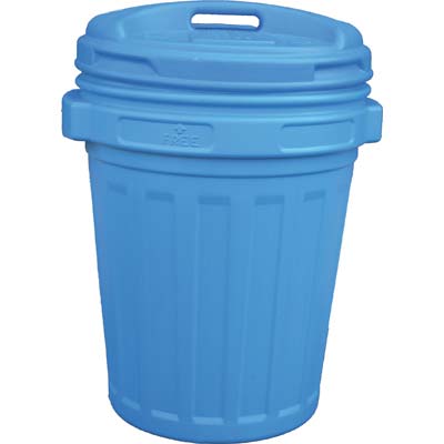 BIDONE IMMONDIZIA + COPERCHIO A VITE BLU LT 70 CM 45 H.CM 62 Immagine principale del prodotto