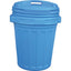 BIDONE IMMONDIZIA + COPERCHIO A VITE BLU LT 70 CM 45 H.CM 62