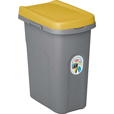 PATTUMIERA IMMONDIZIA ECO SYSTEM STEFANPLAST GIALLO LT 15 CM 33X22 H.CM 41