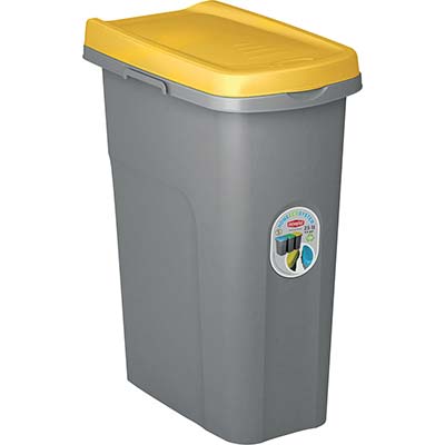 PATTUMIERA IMMONDIZIA ECO SYSTEM STEFANPLAST GIALLO LT 25 CM 39X24 H.CM 51 Immagine principale del prodotto