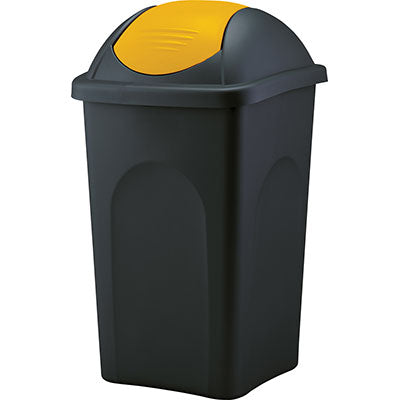 BIDONE IMMONDIZIA MULTIPAT STEFANPLAST GIALLO LT 60 CM 39X39 H.CM 68 Immagine principale del prodotto