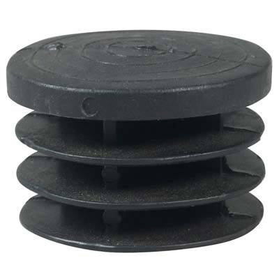 PUNTALE INTERNO TONDO ALETTATO PE NERO MM 25 Immagine principale del prodotto