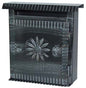 CASSETTA POSTALE MARGHERITA ACCIAIO VERN NERO/ARGENTO MM 220X80 H.MM 280