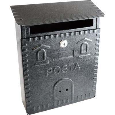 CASSETTA POSTA CASETTA 701 ACCIAIO VERN NERO/ARGENTO MM 230X90 H.MM 290 Immagine principale del prodotto