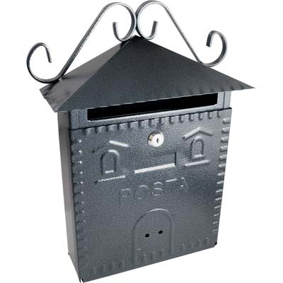 CASSETTA POSTA CASETTA 703 ACCIAIO VERN NERO/ARGENTO MM 300X100 H.MM 360 Immagine principale del prodotto