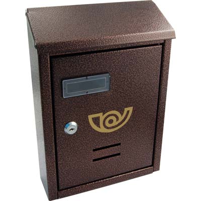 CASSETTA POSTA TRADIZIONE DELUXE ACCIAIO VERN NERO/RAME MM 210X70 H.MM 300