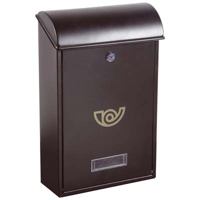 CASSETTA POSTA VILLA ALUBOX ACCIAIO VERN ANTRACITE MM 250X100 H.MM 400
